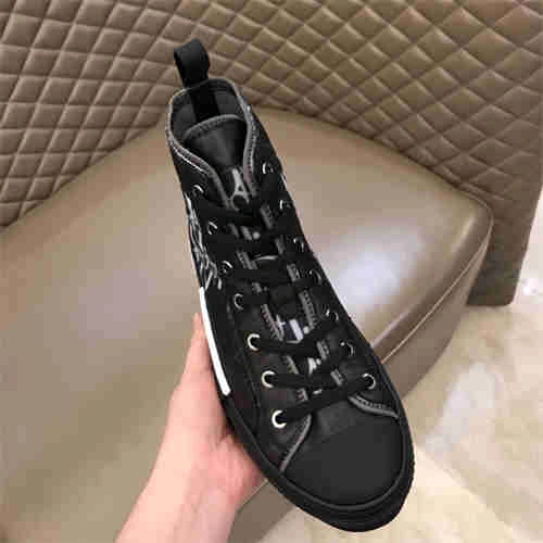 DR B23 OBLIQUE HIGH TOP SNEAKER BLACK Stretchable 1172