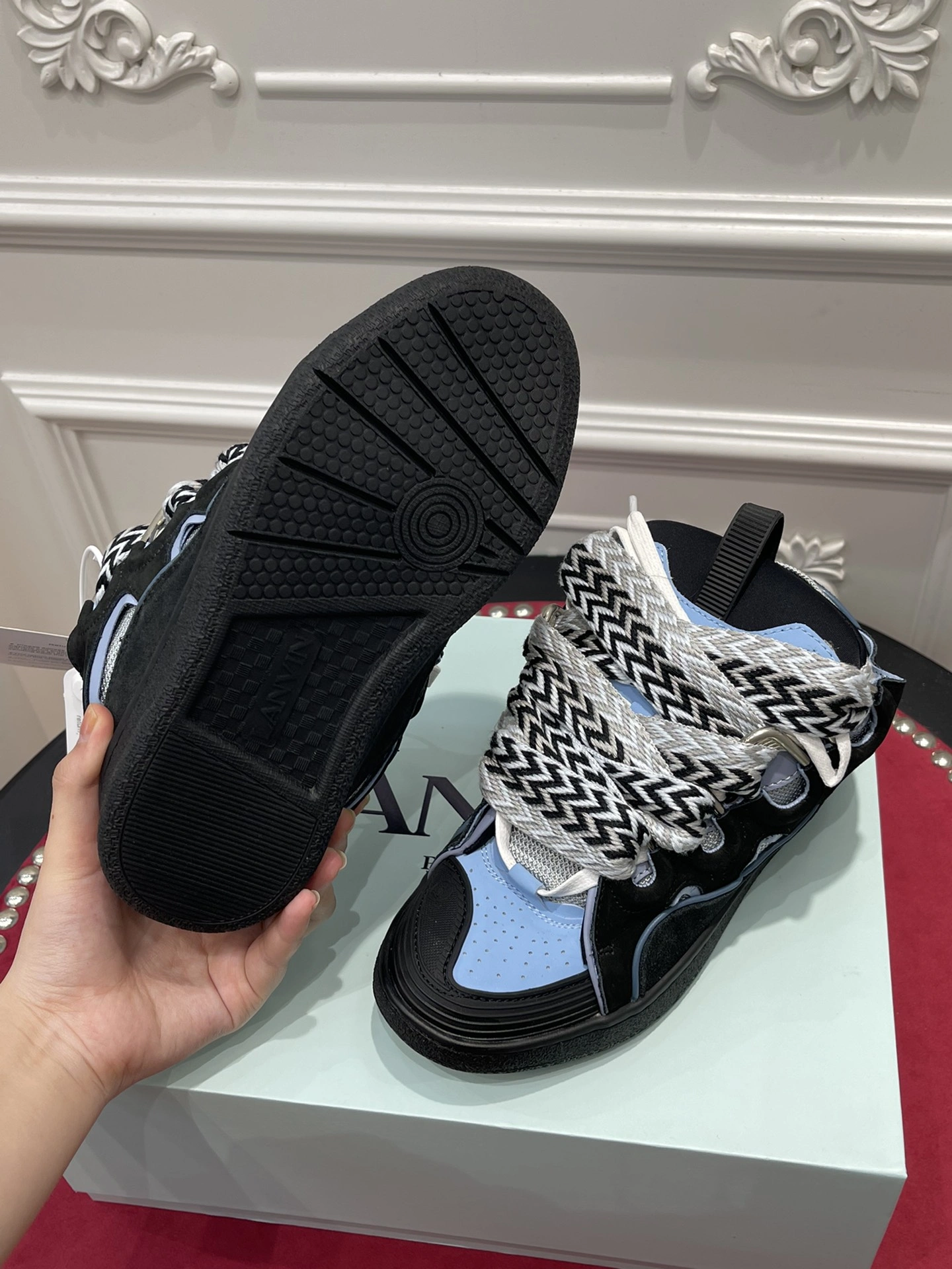 Timeless Lanvon Leather Curb Black Light Blue FM-SKRK11-DWSL-P 841