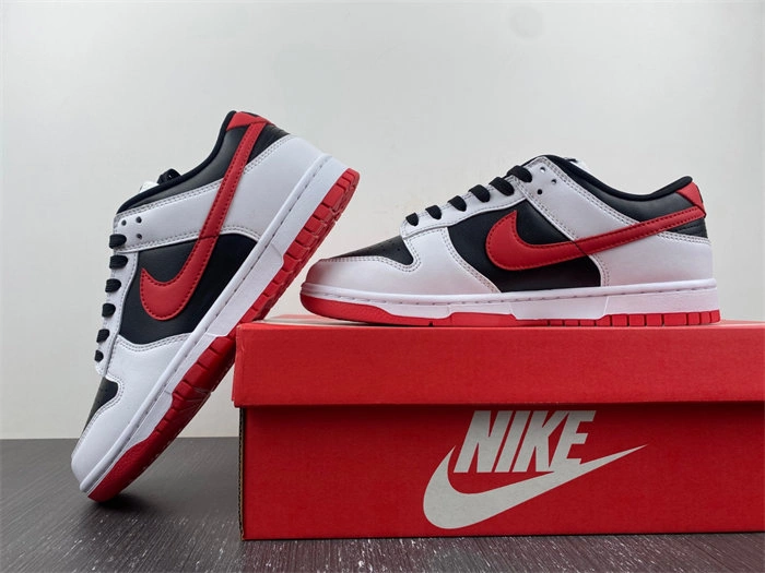 Nike Dunk Low Retro White Black University Red FD9762- SmoothTexture 4638