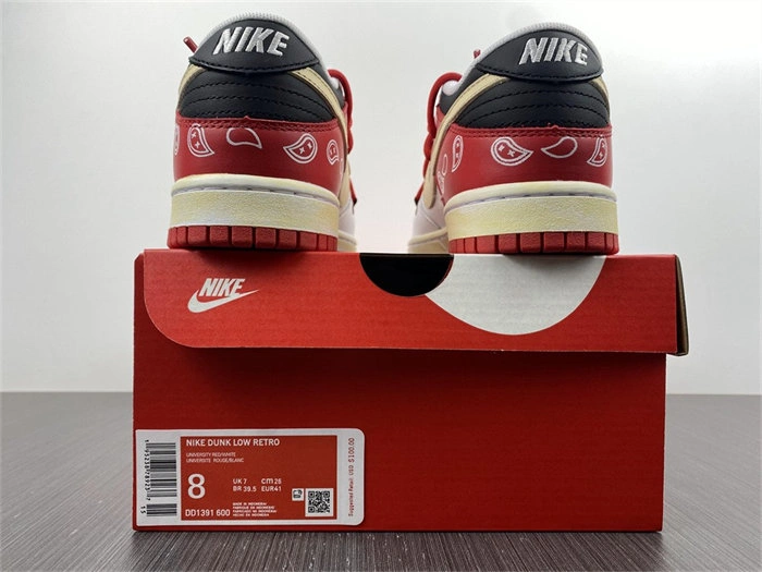RelaxedFit Nike SB Dunk Low UNIVERSITY RED DD1391- 4815