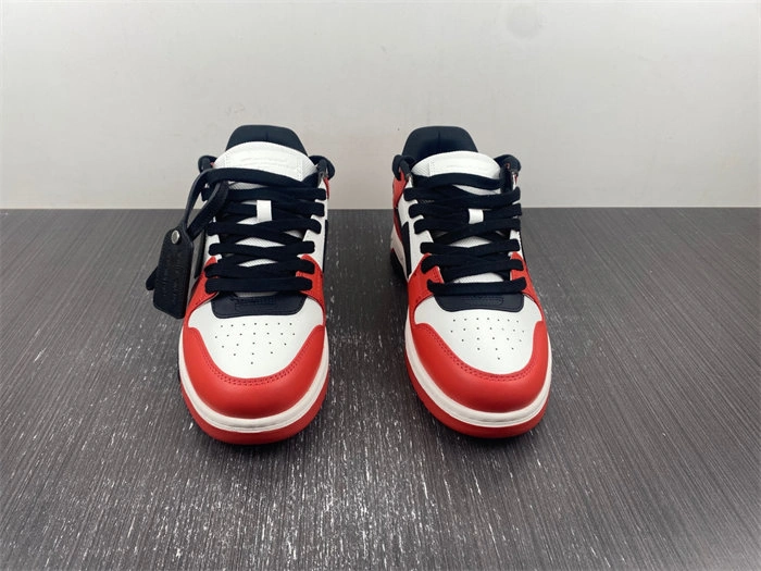 OFF-WHITE Out Of Office OOO Low Tops Black White Red OMIA189S22LEA Upgraded 3118